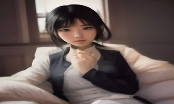 女生躺在床上抱着iPad在昏黄台灯下阅读漫画，温馨的睡前阅读场景，天堂漫画夜间阅读模式