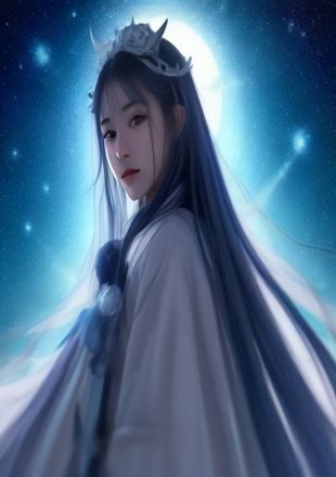 奇幻冒险漫画封面，法师在星空下施展魔法阵，深紫色调神秘壮观，天堂漫画奇幻类代表作